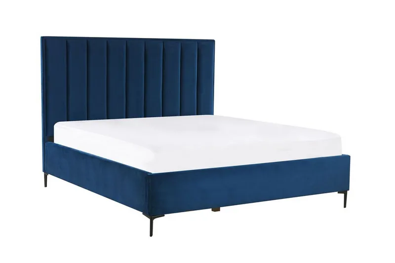 Sezanne Boksseng 180x200 cm, Velour/Blå