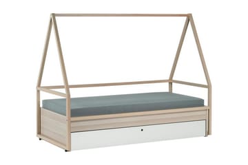 Spot Sengebord 90x200 cm Træ/Natur/Hvid - VOX - Møbler - Senge - Sengeramme & sengestel