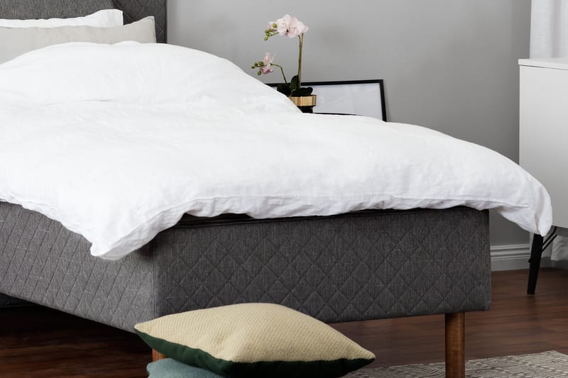 Sundborn boksseng 105x200 - Grå - Møbler - Senge - Komplet sengepakke