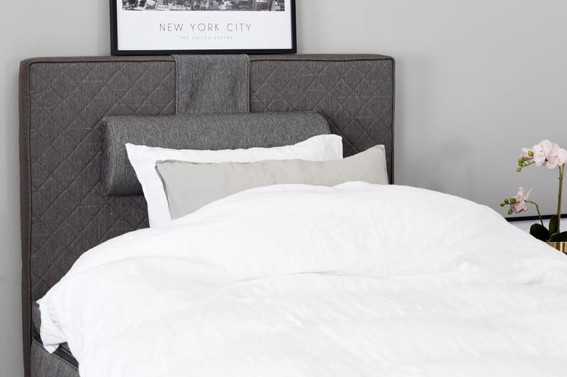 Sundborn boksseng 105x200 - Grå - Møbler - Senge - Komplet sengepakke