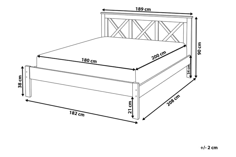 Tannay Dobbelt seng 140 | 200 cm - Hvid - Boxmadras & boxseng