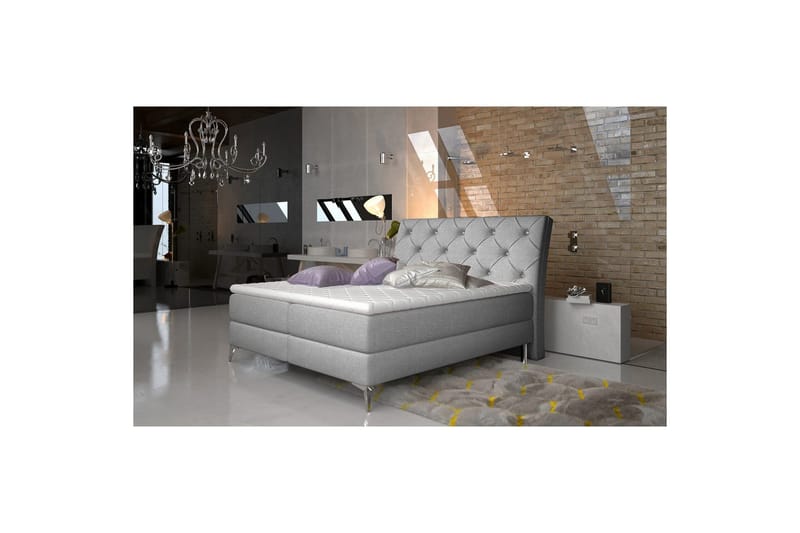 Boxmadras Eltap Adel - 140x200 cm, Sawana 21, Grå - Møbler - Senge - Kontinentalsenge