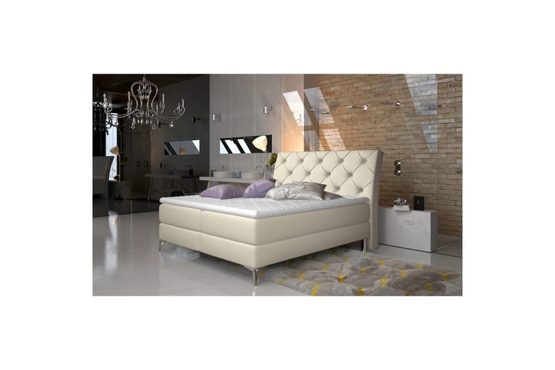 Boxmadras Eltap Adel - 140x200 cm, Soft 33, Beige - Møbler - Senge - Kontinentalsenge