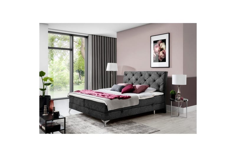 Boxmadras Eltap Adel, 160x200 cm, Dora 95, Mørkegrå