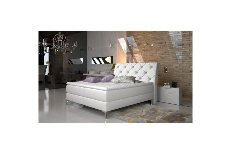 Boxmadras Eltap Adel - 180x200 cm, Soft 17, Hvid - Møbler - Senge - Kontinentalsenge