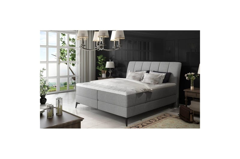 Boxmadras Eltap Aderito - 140x200 cm, Sawana 21, Sawana 21 Pasy 2, Grå - Møbler - Senge - Kontinentalsenge