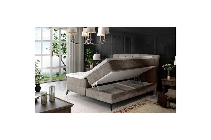 Boxmadras Eltap Aderito - 140x200 cm, Paros 02, Paros 02 Pasy 2, Beige - Møbler - Senge - Kontinentalsenge