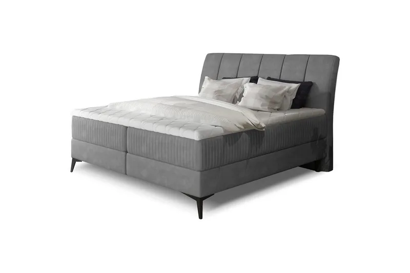 Boxmadras Eltap Aderito - 140x200 cm, Paros 05, Paros 05 Pasy 2, Lys Grå - Møbler - Senge - Kontinentalsenge