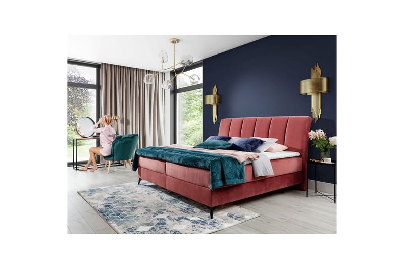 Boxmadras Eltap Aderito - 160x200 cm, Kronos 29, Kronos 29 Pasy 2, Pink - Møbler - Senge - Kontinentalsenge