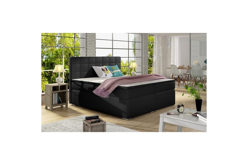 Boxmadras Eltap Alice, 140x200 cm, Soft 11, Sort