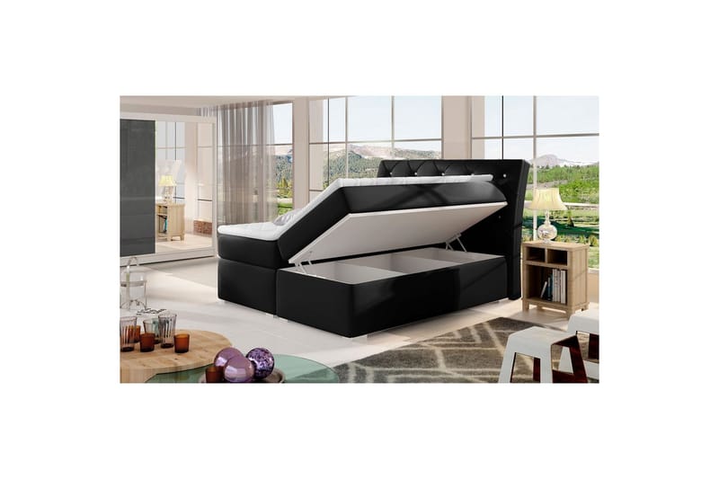 Boxmadras Eltap Balvin - 140x200 cm, Soft 11, Sort - Møbler - Senge - Kontinentalsenge