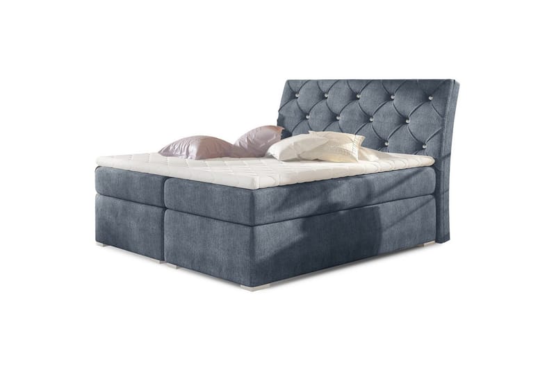Boxmadras Eltap Balvin - 160x200 cm, Omega 86, Blå - Møbler - Senge - Kontinentalsenge