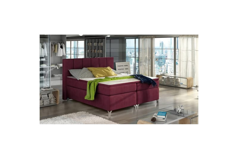 Boxmadras Eltap Basilio - Rivera 59, Rød, 180x200 cm - Møbler - Senge - Kontinentalsenge