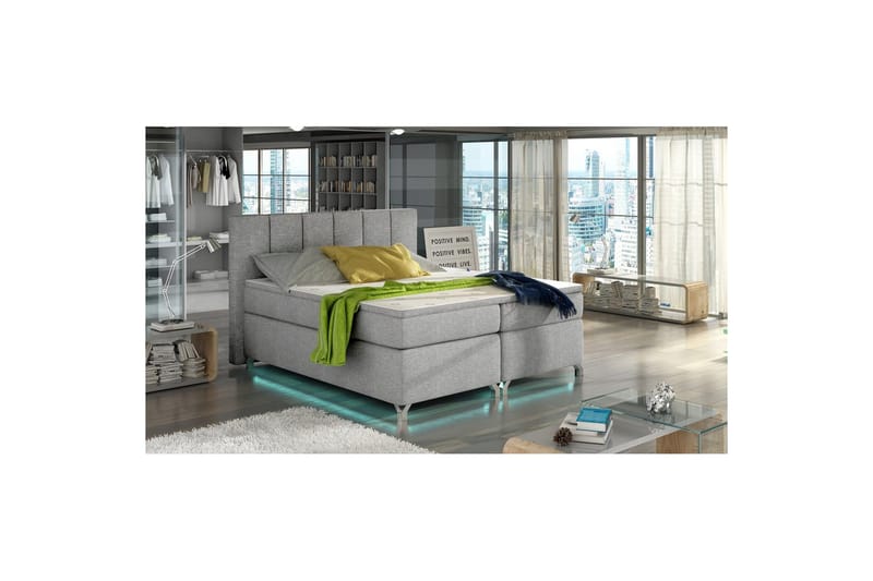 Boxmadras Eltap Basilio - Sawana 21, Grå, 140x200 cm - Møbler - Senge - Kontinentalsenge