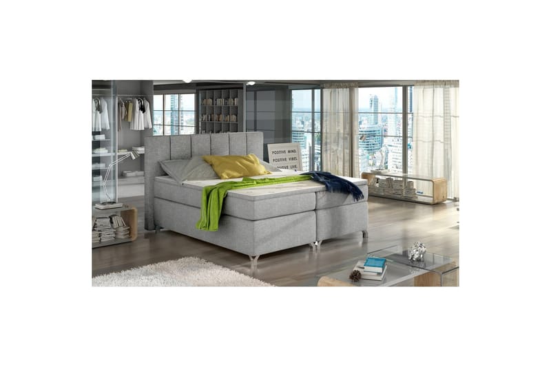 Boxmadras Eltap Basilio - Sawana 21, Grå, 140x200 cm - Møbler - Senge - Kontinentalsenge