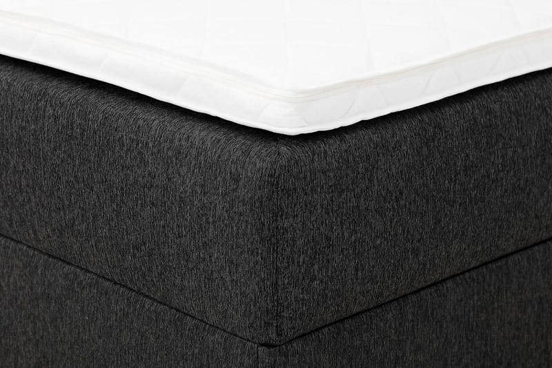 Boxy Box Bed 180x200 cm Seng med Opbevaring - Sort/Grå - Møbler - Senge - Komplet sengepakke