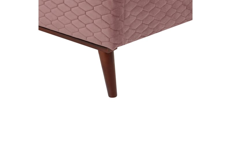 Braydon Sengeramme 90x200 cm - Rosa/Mørkt træ - Møbler - Senge - Sengeramme & sengestel