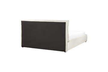 Braylon Sengeramme 160x200 cm i Stof med Opbevaring og Sengegavl - Beige - Møbler - Senge - Sengeramme & sengestel