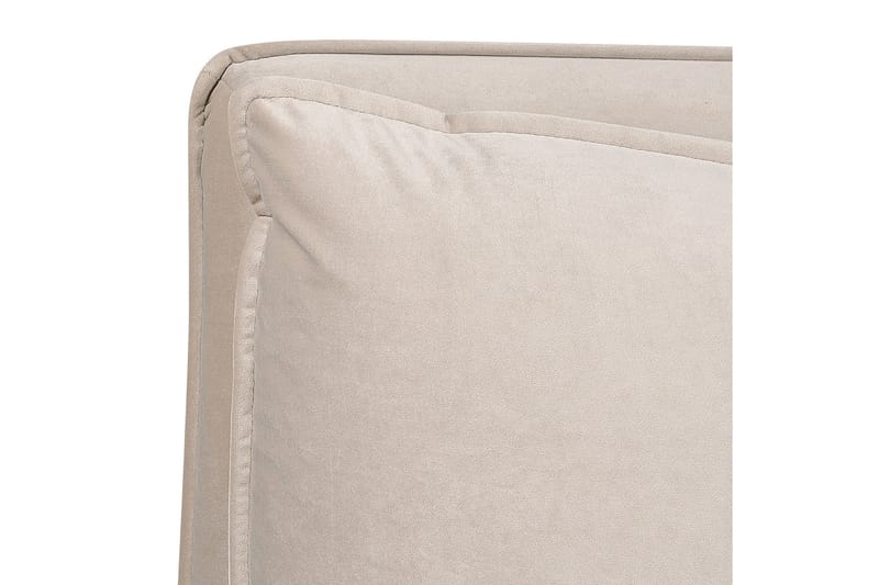 Braylon Sengeramme 180x200 cm i Fløjl med Opbevaring og Sengegavl - Beige - Møbler - Senge - Sengeramme & sengestel