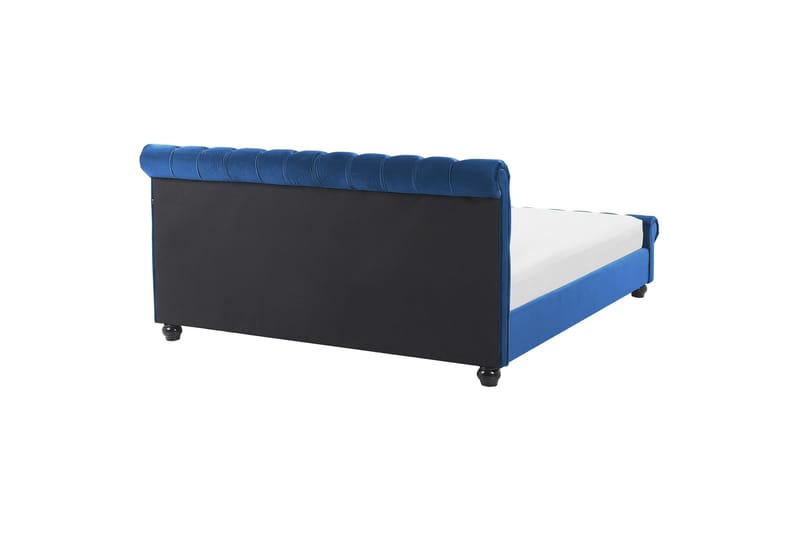 Bronson Sengeramme 180x200 cm - Blå/Mørkt træ - Møbler - Senge - Vandseng