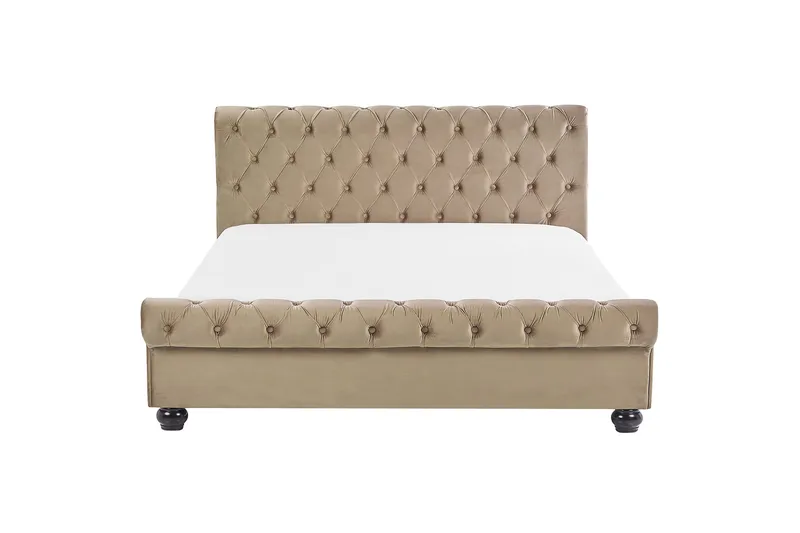 Bronson Vandseng 180x200 cm - Beige/Mørkt træ - Møbler - Senge - Vandseng