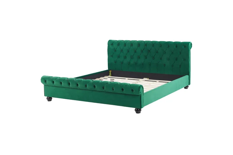 Bronson Vandseng 180x200 cm, Grøn/Mørkt træ