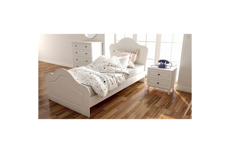 Brynor Sengeramme 70x180 cm - Mat Hvid - Møbler - Senge - Sengeramme & sengestel