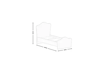 Brynor Sengeramme 70x180 cm - Mat Hvid - Møbler - Senge - Sengeramme & sengestel
