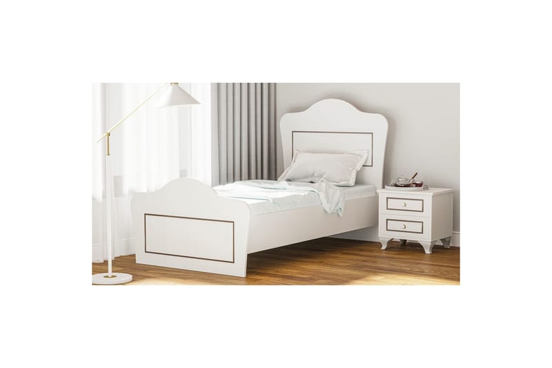 Brynor Sengeramme 90x190 cm - Mat Hvid - Møbler - Senge - Sengeramme & sengestel