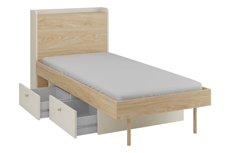 Buhan Sengeramme 90x200 cm - Beige / Brun - Møbler - Senge - Sengeramme & sengestel