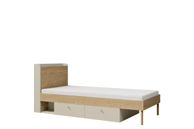 Buhan Sengeramme 90x200 cm - Beige / Brun - Møbler - Senge - Sengeramme & sengestel