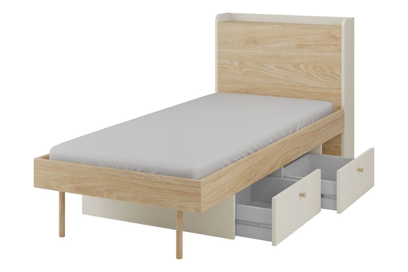 Buhan Sengeramme 90x200 cm - Beige / Brun - Møbler - Senge - Sengeramme & sengestel