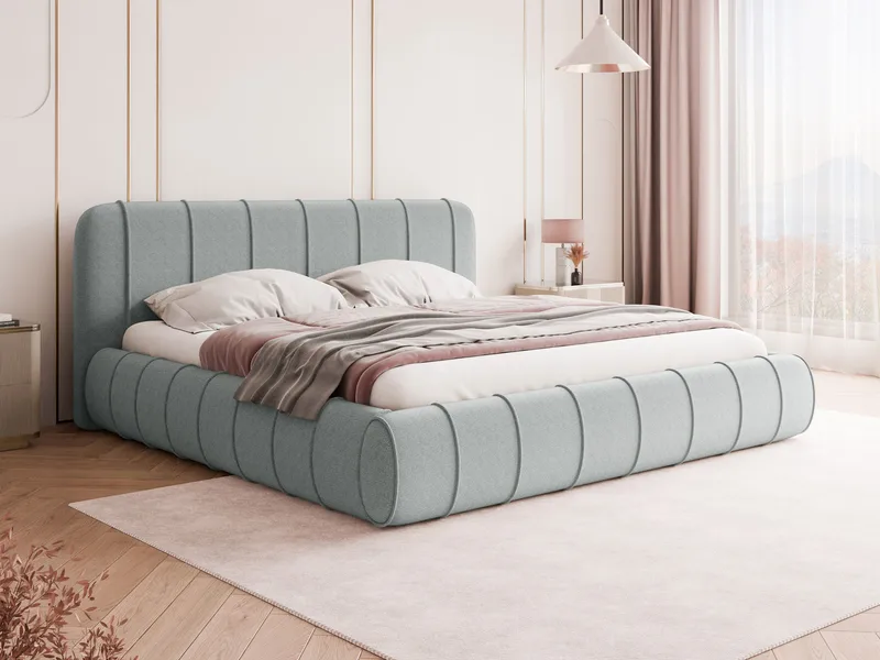 Calrosin Sengeramme 120x200 cm med Opbevaring - Lysegrå - Møbler - Senge - Sengeramme & sengestel