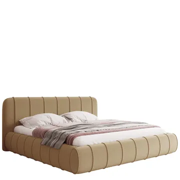 Calrosin Sengeramme 120x200 cm med Opbevaring - Mørk beige - Møbler - Senge - Sengeramme & sengestel