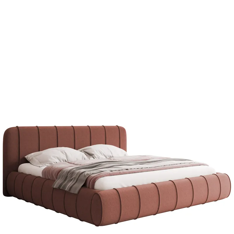 Calrosin Sengeramme 120x200 cm med Opbevaring, Rosa