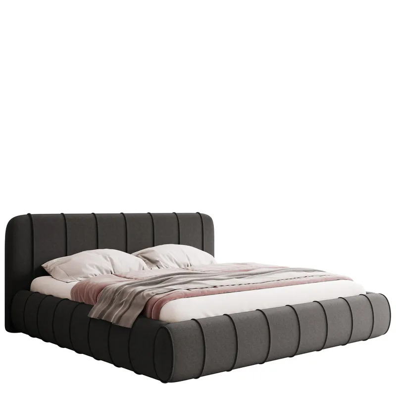 Calrosin Sengeramme 180x200 cm med Opbevaring, Grå