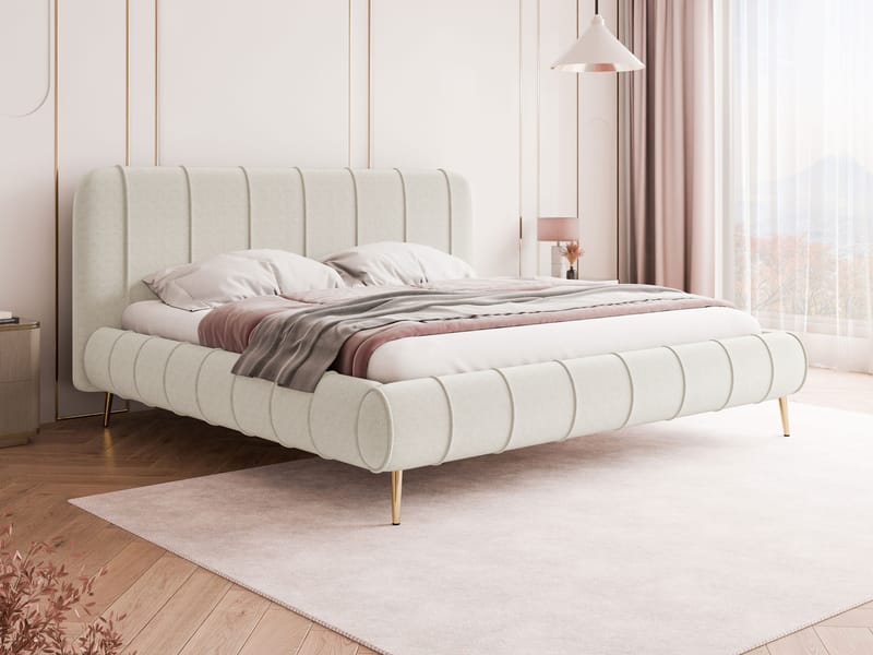 Calrosin Sengeramme med Ben 140x200 cm med Opbevaring - Hvid - Møbler - Senge - Sengeramme & sengestel