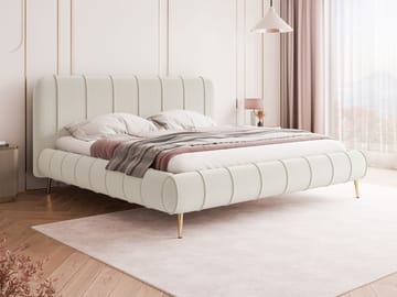 Calrosin Sengeramme med Ben 200x200 cm med Opbevaring - Hvid - Møbler - Senge - Sengeramme & sengestel