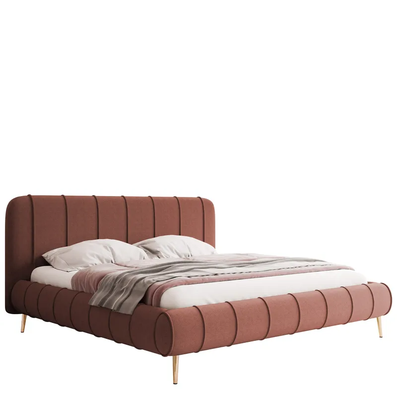 Calrosin Sengeramme med Ben 200x200 cm med Opbevaring, Rosa