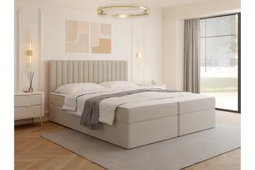 Calrosor Sengepakke Kontinentalseng med Opbevaring 140x200 cm - Beige - Møbler - Senge - Komplet sengepakke