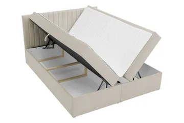 Calrosor Sengepakke Kontinentalseng med Opbevaring 140x200 cm - Beige - Møbler - Senge - Komplet sengepakke