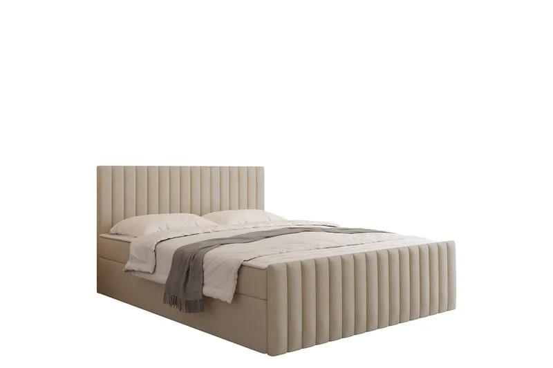 Calrosor Sengepakke Kontinentalseng med Opbevaring 140x200 cm, Beige