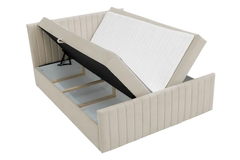 Calrosor Sengepakke Kontinentalseng med Opbevaring 140x200 cm - Rosa - Møbler - Senge - Komplet sengepakke