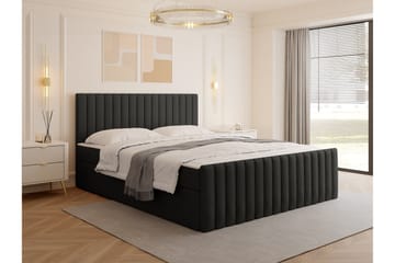 Calrosor Sengepakke Kontinentalseng med Opbevaring 140x200 cm - Sort - Møbler - Senge - Komplet sengepakke