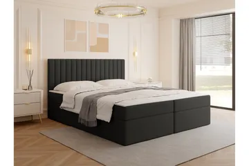 Calrosor Sengepakke Kontinentalseng med Opbevaring 160x200 cm - Sort - Møbler - Senge - Komplet sengepakke