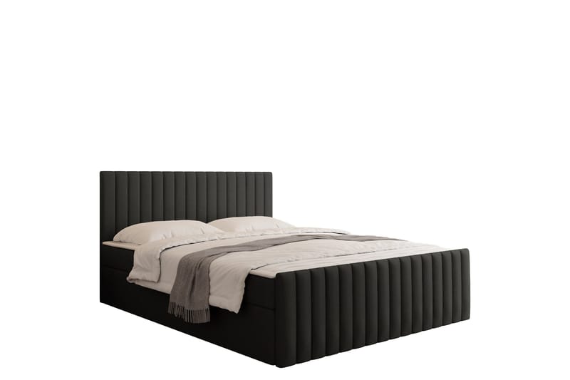 Calrosor Sengepakke Kontinentalseng med Opbevaring 180x200 cm - Sort - Møbler - Senge - Komplet sengepakke