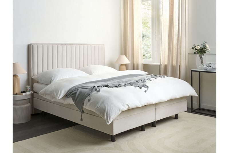 Carleigh Sengeramme 160x200 cm - Beige - Møbler - Senge - Komplet sengepakke
