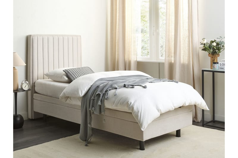 Carleigh Sengeramme 90x200 cm - Beige - Møbler - Senge - Dobbeltsenge