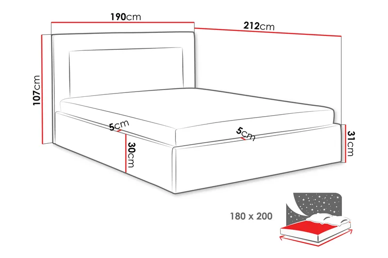 Carve Opbevaringsseng - Beige - Møbler - Senge - Sengeramme & sengestel