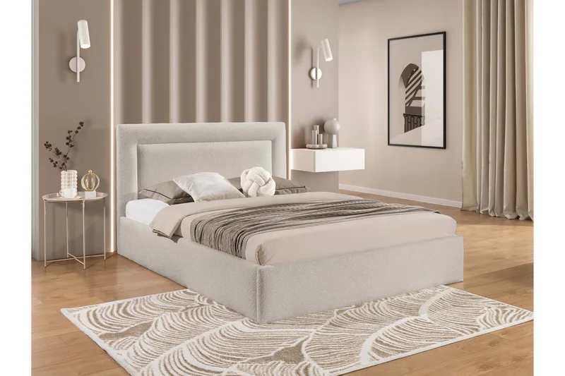 Carve Opbevaringsseng - Beige - Møbler - Senge - Sengeramme & sengestel